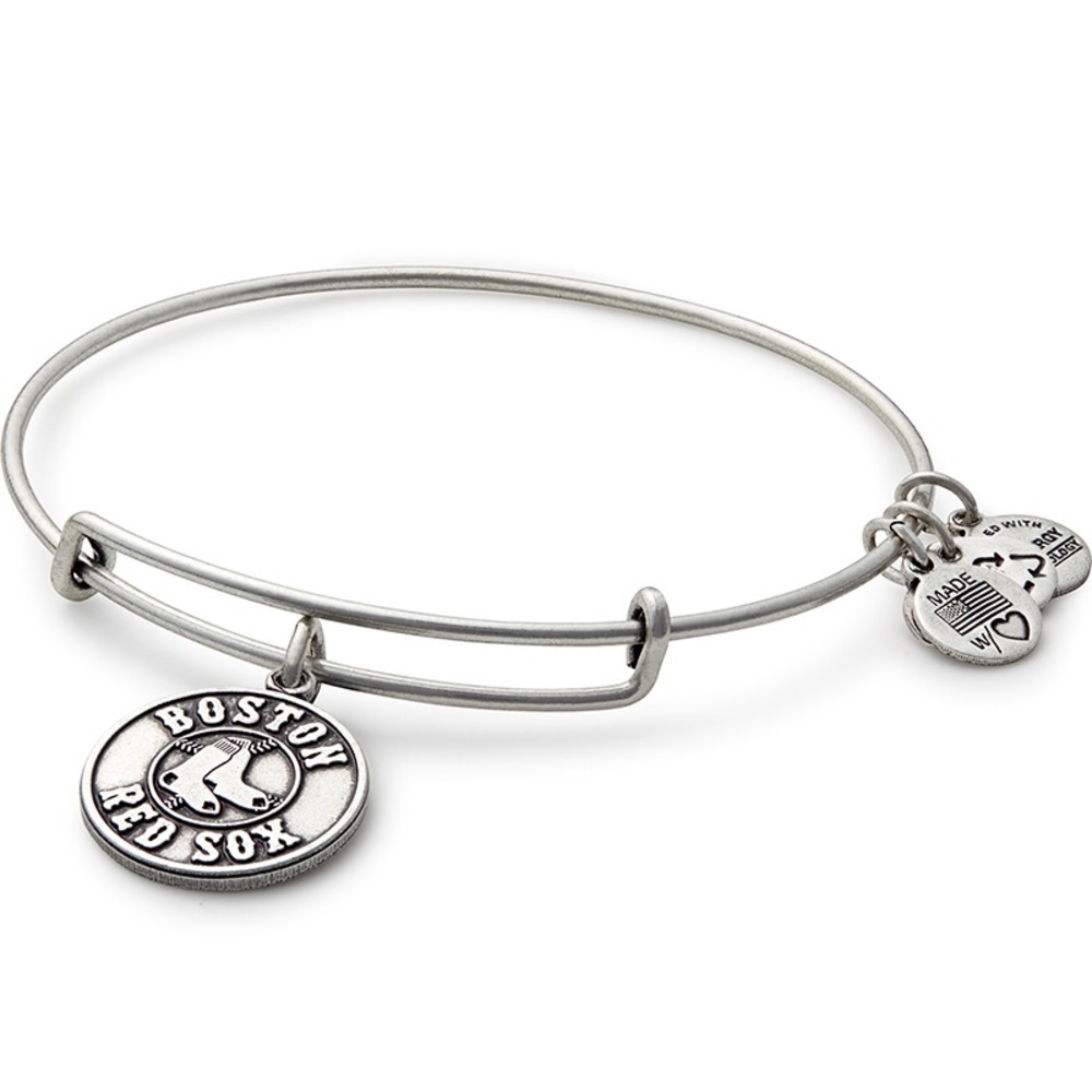 ALEX AND ANI Boston Red Sox Logo Charm Bangle